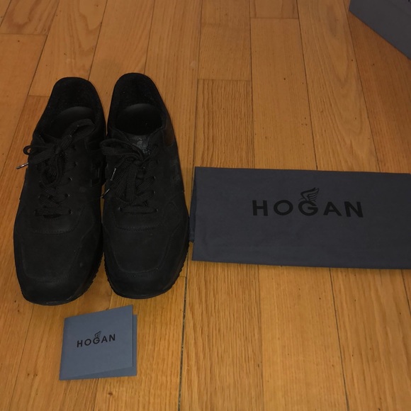 HOGAN lace up mens sneakers in black - Picture 7 of 8